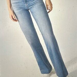 Favorite Daughter The Jordie Super High Rise Wide Leg Jean in Madrid